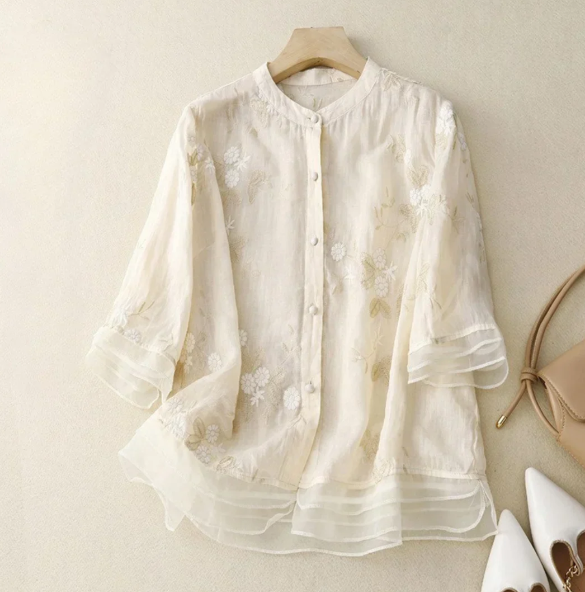 Estelle™|Broderie Coton Top