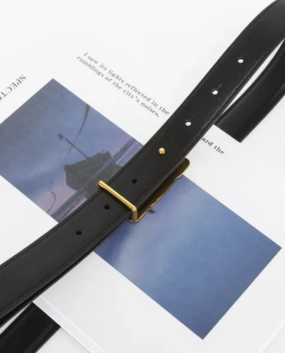 NOIR LIEN | Tijdloze riem met goud