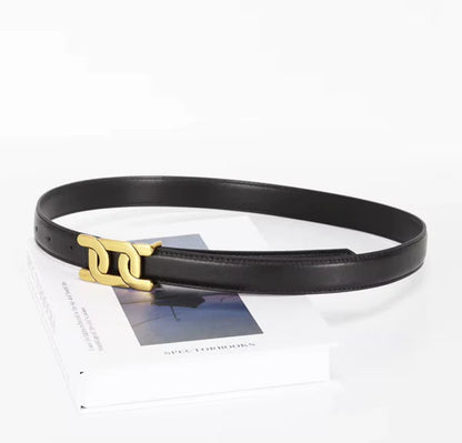 NOIR LIEN | Tijdloze riem met goud