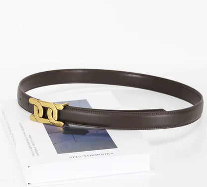 NOIR LIEN | Tijdloze riem met goud