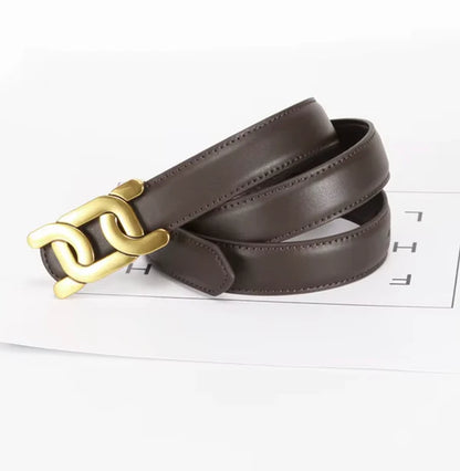 NOIR LIEN | Tijdloze riem met goud