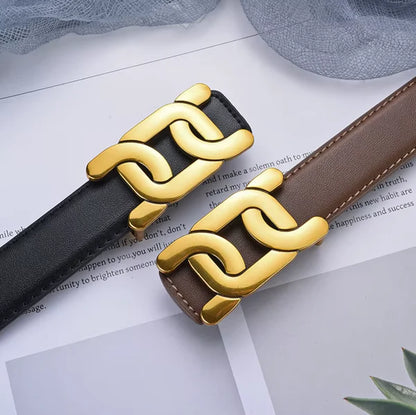 NOIR LIEN | Tijdloze riem met goud