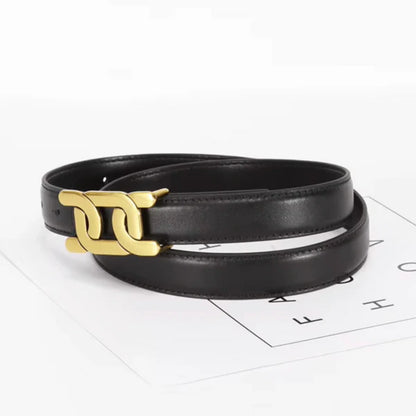 NOIR LIEN | Tijdloze riem met goud