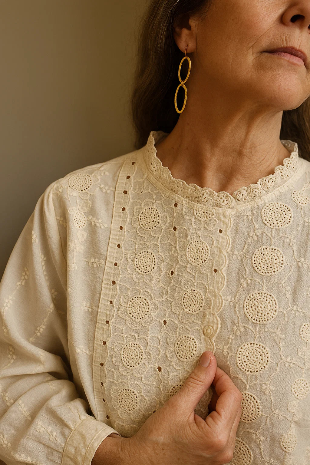 Clair de Lune | Geborduurde Blouse